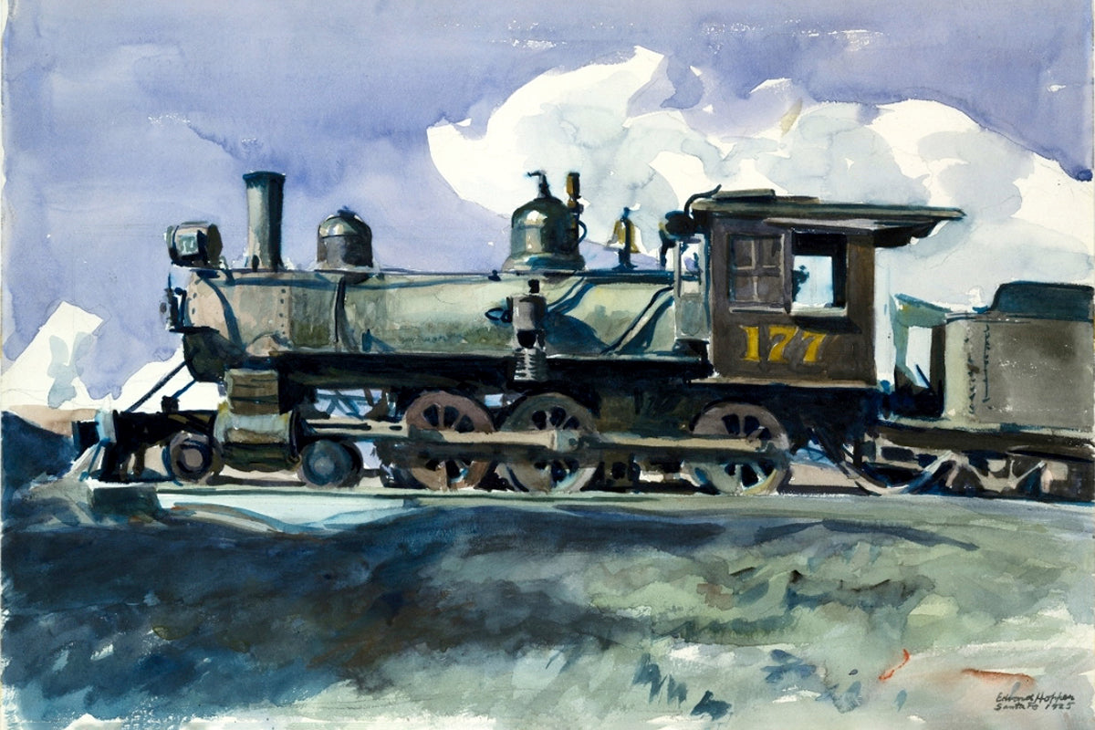 D. & R.G. Locomotive by Edward Hopper