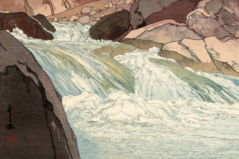 Rapids On The Nakabusa River by Hiroshi Yoshida