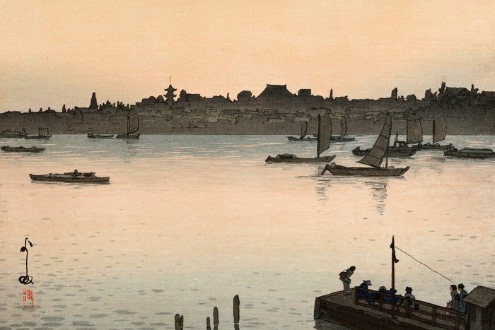 Sumida River In Evening by Hiroshi Yoshida