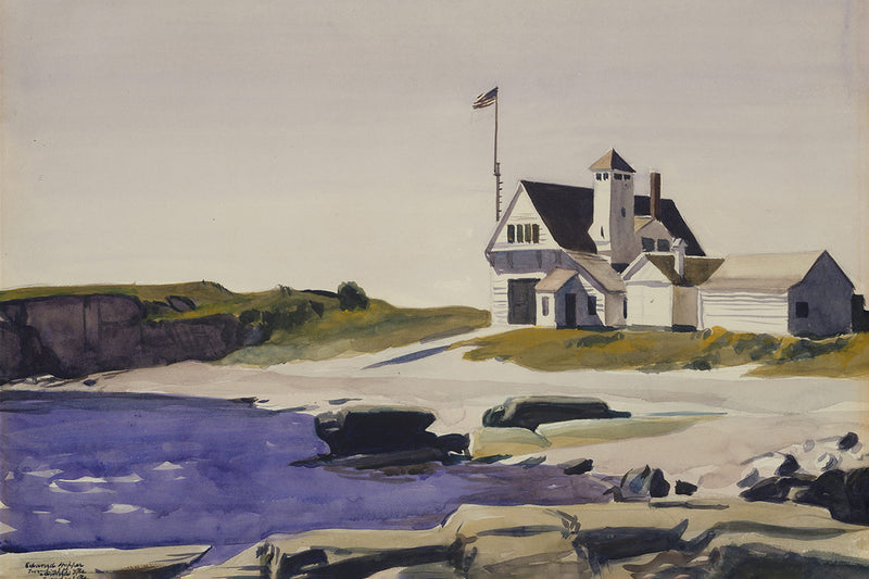 Coast Guard Station, Two Lights, Maine by Edward Hopper