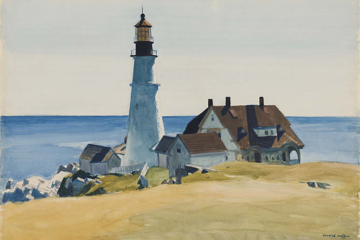 Lighthouse and Buildings by Edward Hopper