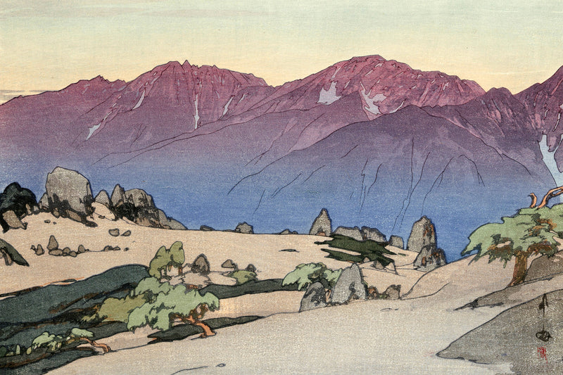 Mt. Aino and Mt. Notori by Hiroshi Yoshida