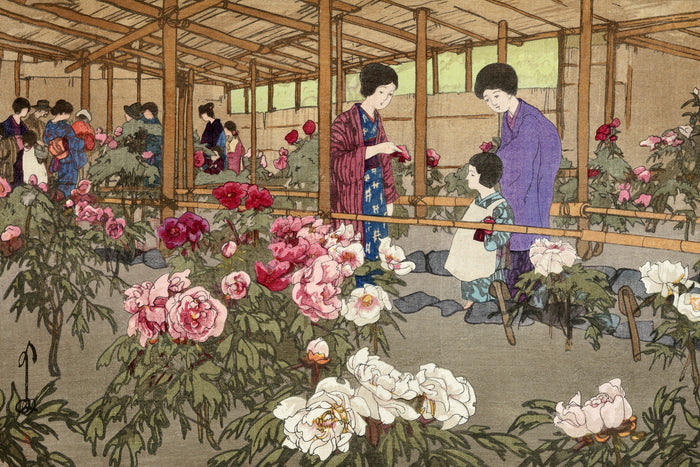 The Tokugawa Peony Garden by Hiroshi Yoshida