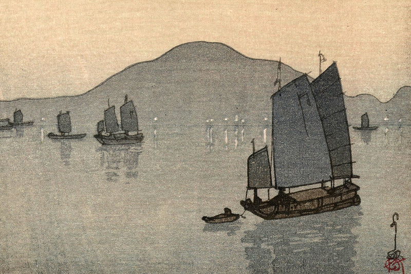 Takahama Harbor by Hiroshi Yoshida