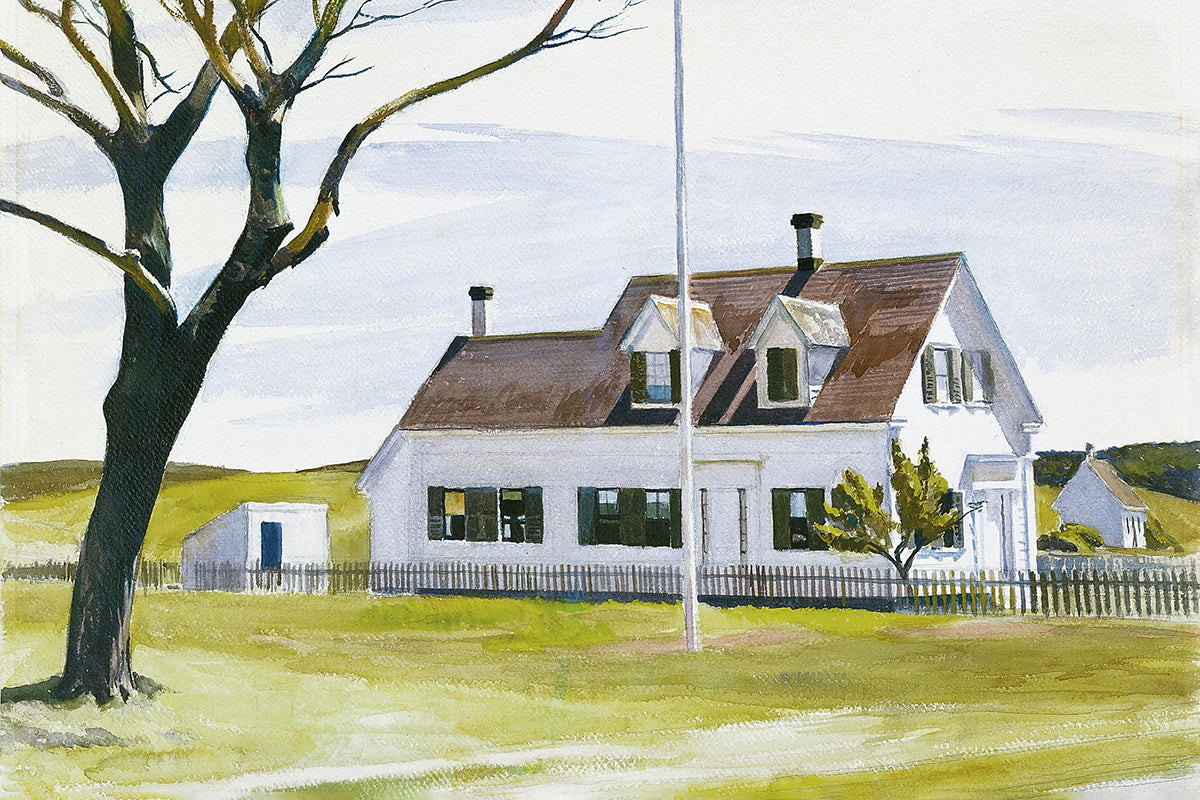 Dead Tree and Side of Lombard House by Edward Hopper