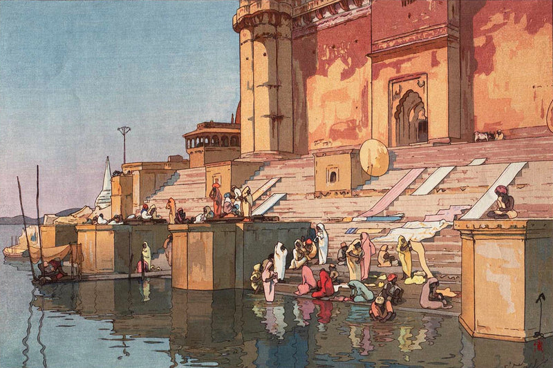 GhatInBenares by Hiroshi Yoshida