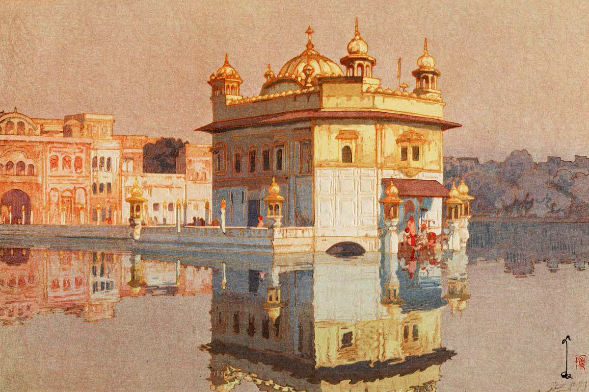 Golden Temple In Amritsar by Hiroshi Yoshida