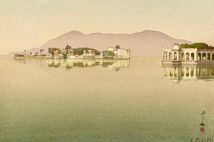 Island Palaces In Udaipur by Hiroshi Yoshida