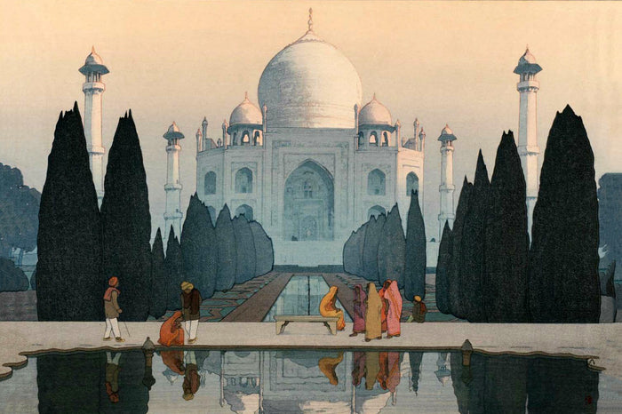 Morning Mist In Taj Mahal by Hiroshi Yoshida