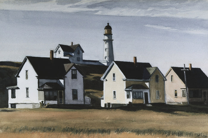 Lighthouse and Building by Edward Hopper