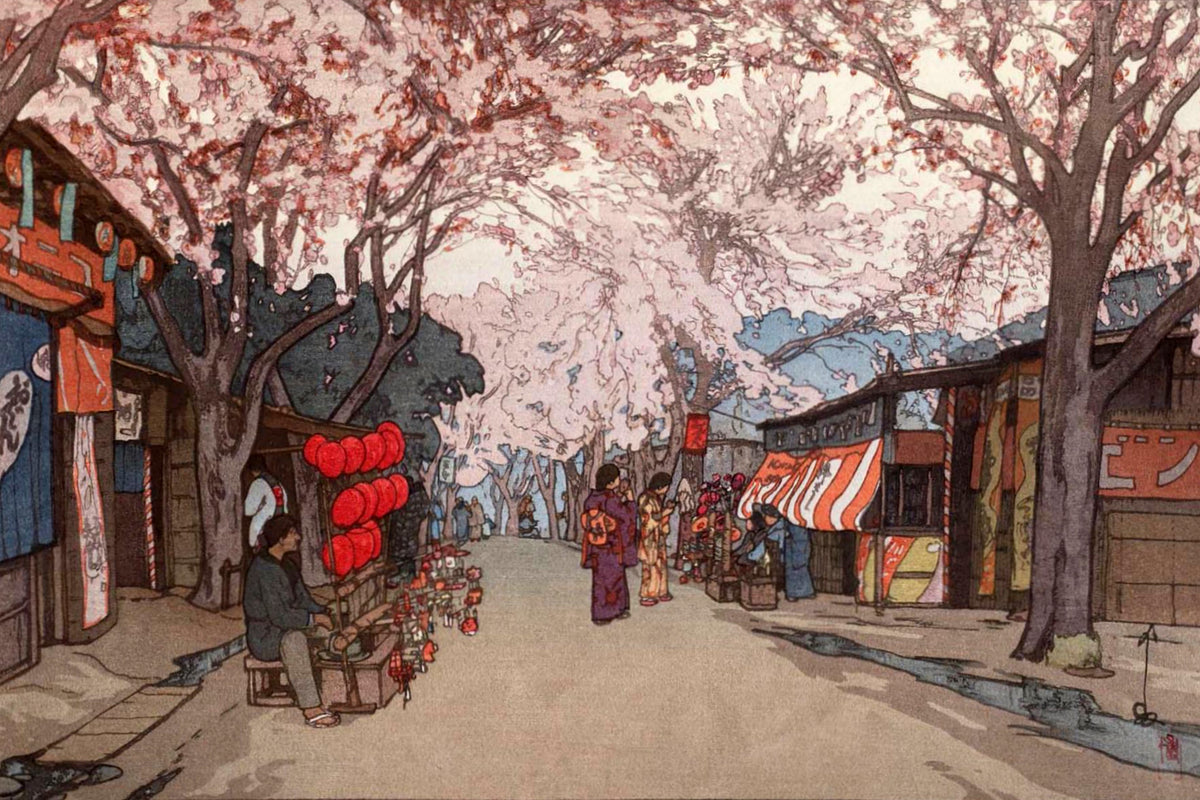 Avenue Of Cherry Trees by Hiroshi Yoshida