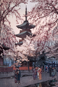 A Glimpse of Ueno Park1 by Hiroshi Yoshida==
