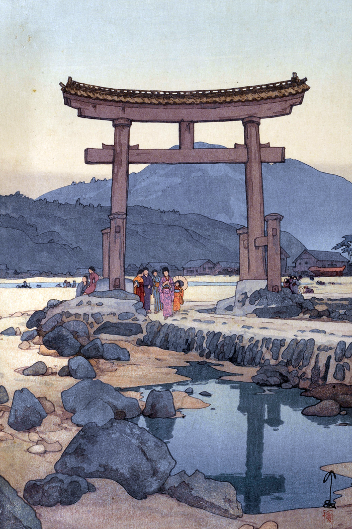 Benten Shrine at Nezugaseki by Hiroshi Yoshida