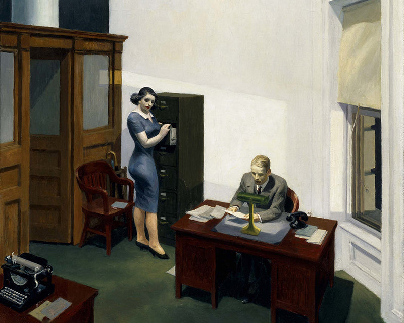 Office at night by Edward Hopper