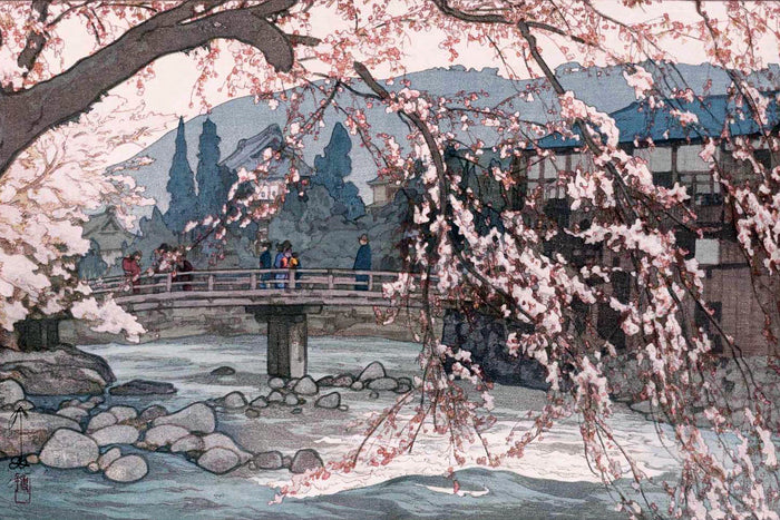 Spring In A Hot Spring by Hiroshi Yoshida