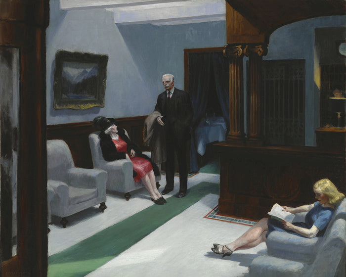 Hotel Lobby by Edward Hopper