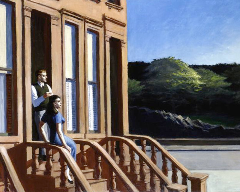 Sunlight on Brownstones (1) by Edward Hopper