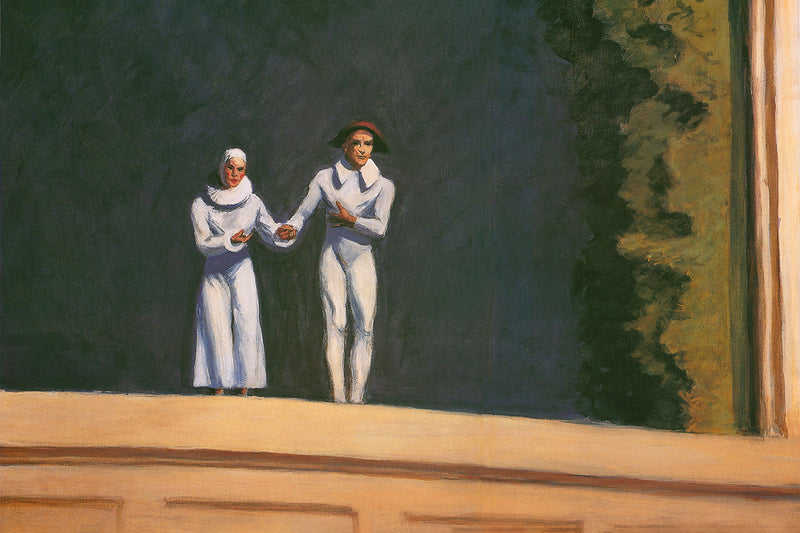 Two Comedians by Edward Hopper