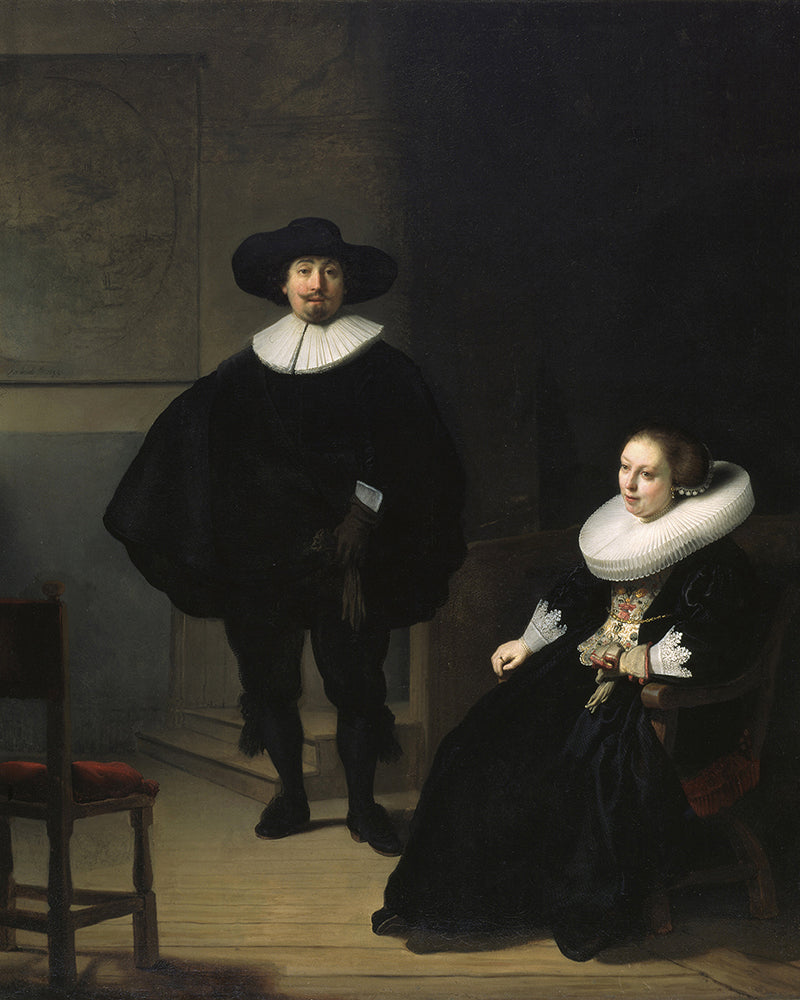 A Lady and Gentleman in Black by Rembrandt Harmenszoon van Rijn