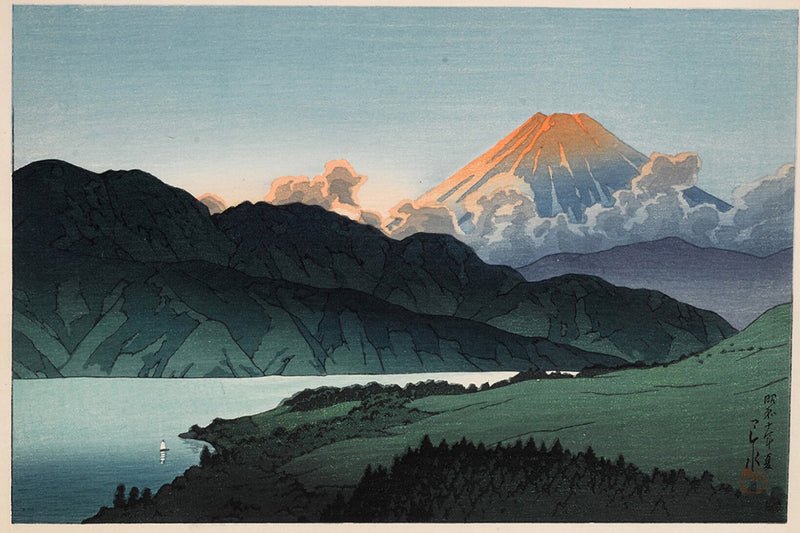 A Nocturnal Fuji by Kawase Hasui