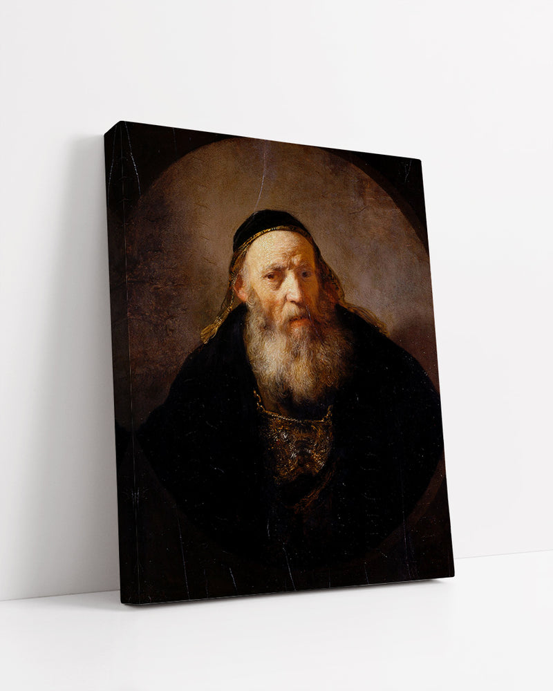 A Rabbi with a Cap by Rembrandt Harmenszoon van Rijn