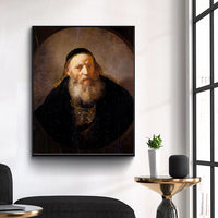 A Rabbi with a Cap by Rembrandt Harmenszoon van Rijn