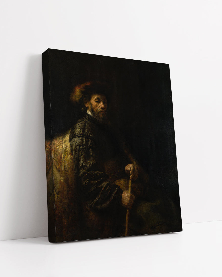 A Seated Man with a Stick by Rembrandt Harmenszoon van Rijn