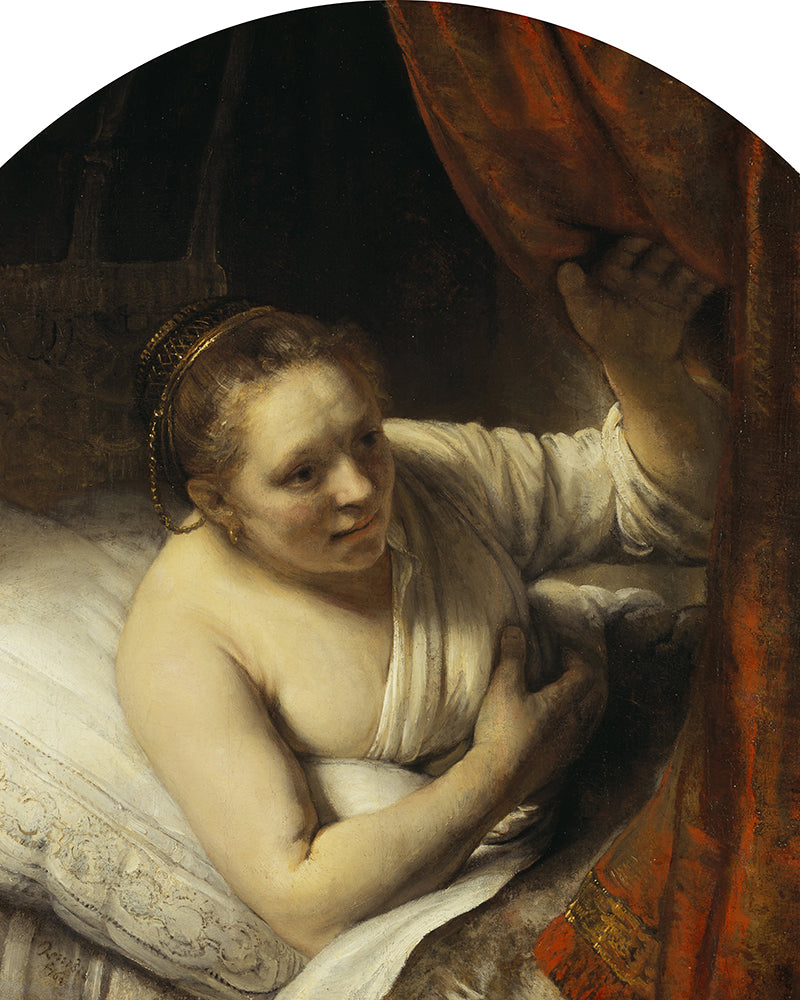 A Woman In Bed by Rembrandt Harmenszoon van Rijn