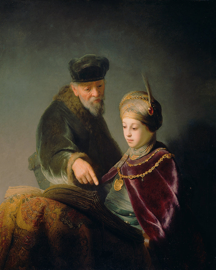 A Young Scholar And His Tutor by Rembrandt Harmenszoon van Rijn