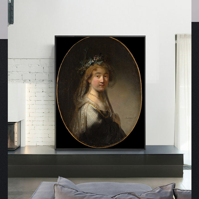 A Young Woman as a Shepherdess by Rembrandt Harmenszoon van Rijn