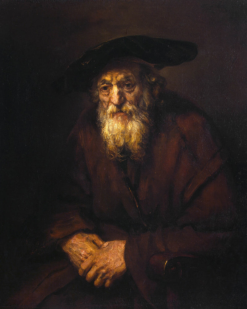 An old man with a Long white Beard by Rembrandt Harmenszoon van Rijn