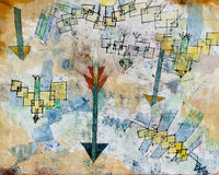 Birds Swooping Down and Arrows  by Paul Klee