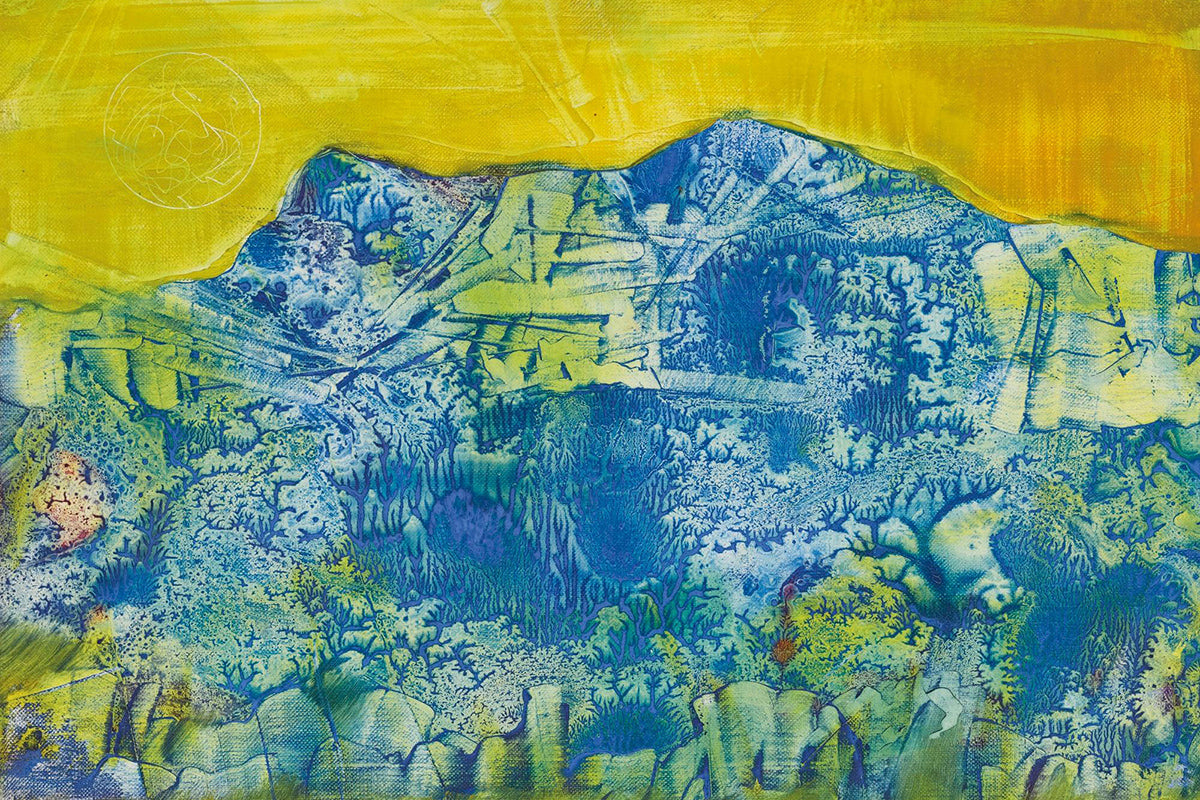 Blue Mountain and Yellow Sky  by Max Ernst