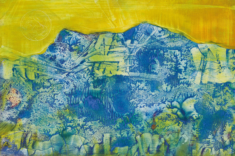 Blue Mountain and Yellow Sky  by Max Ernst