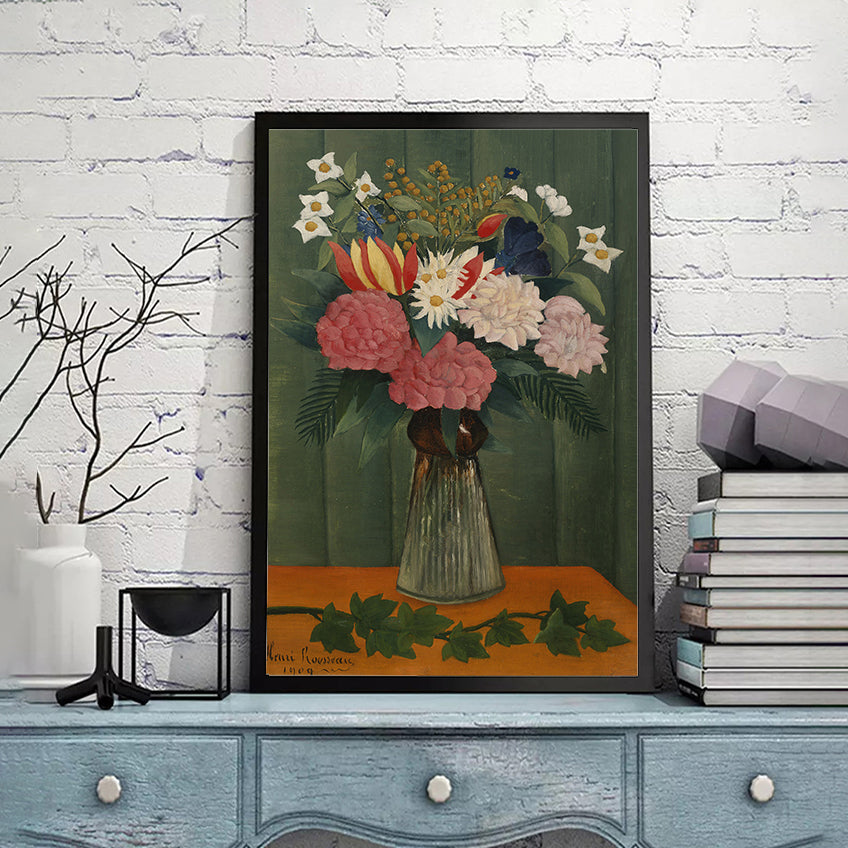 Bouquet of Flowers with an Ivy Branch by Henri Rousseau