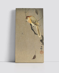 Buffalo wing shrike and spider-1 by Ohara Koson