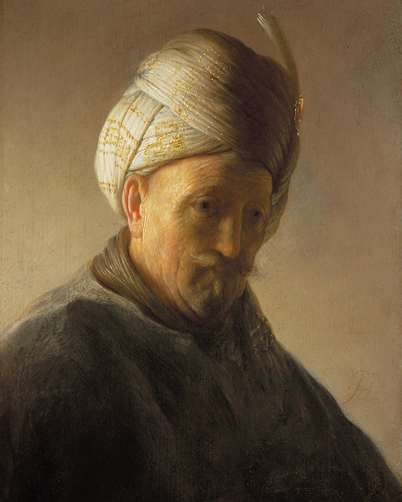 Bust of An Old Man with Turban by Rembrandt Harmenszoon van Rijn