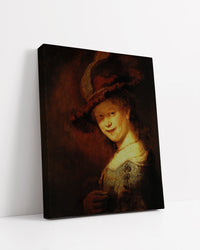 Bust of Young Woman Smiling by Rembrandt Harmenszoon van Rijn