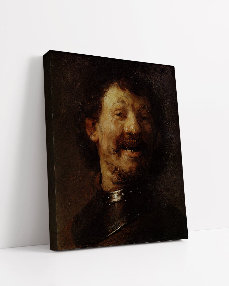 Bust of a Laughing Man in Gorget by Rembrandt Harmenszoon van Rijn