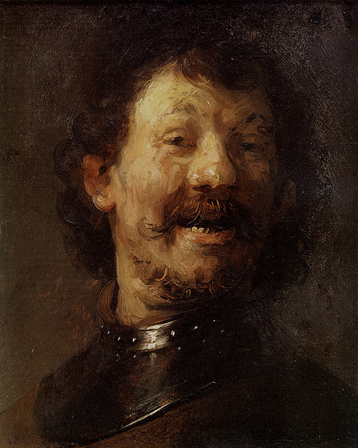 Bust of a Laughing Man in Gorget by Rembrandt Harmenszoon van Rijn