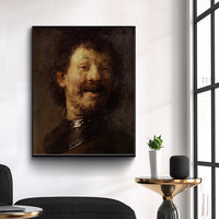 Bust of a Laughing Man in Gorget by Rembrandt Harmenszoon van Rijn