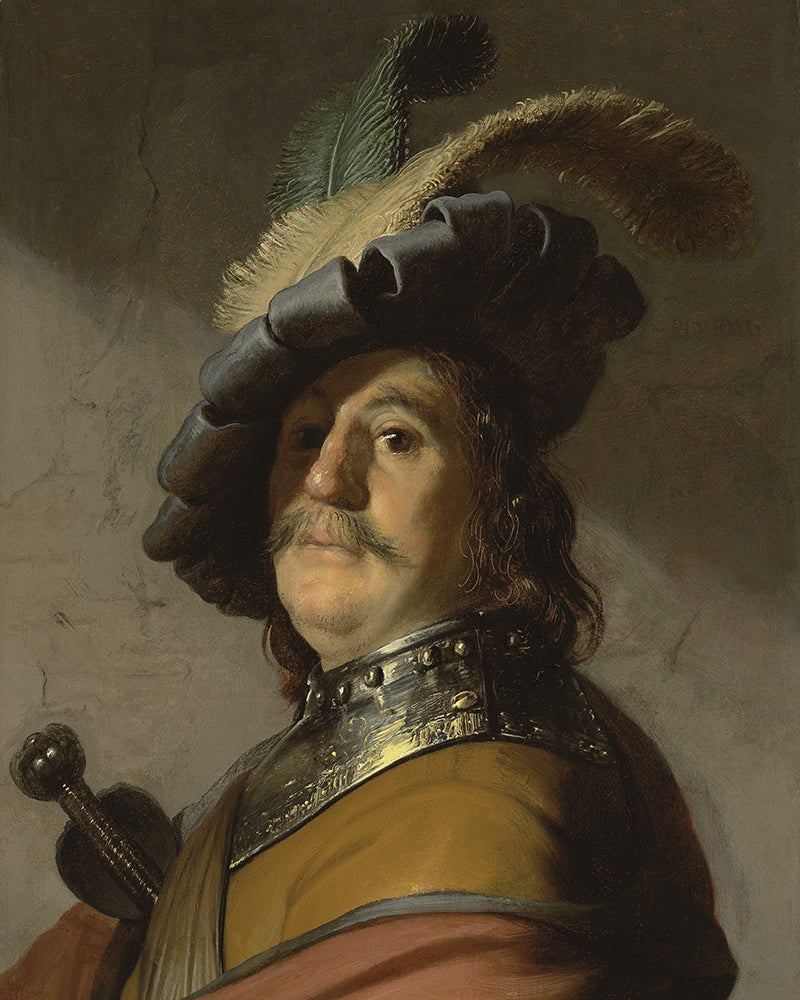 Bust of a Man in a Gorget and Cap by Rembrandt Harmenszoon van Rijn