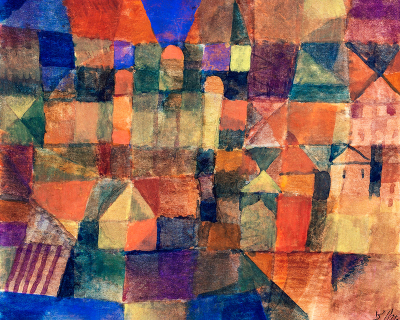 City with the three domes by Paul Klee