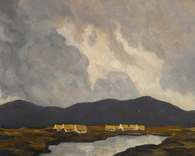 Cottages by a Lake by Paul Henry