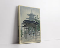 De_Zensetsu_tempel_in_Sanshu_Sanshu_Zensetsuji by Kawase Hasui