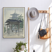 De_Zensetsu_tempel_in_Sanshu_Sanshu_Zensetsuji by Kawase Hasui