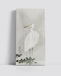 Egret in rain by Ohara Koson