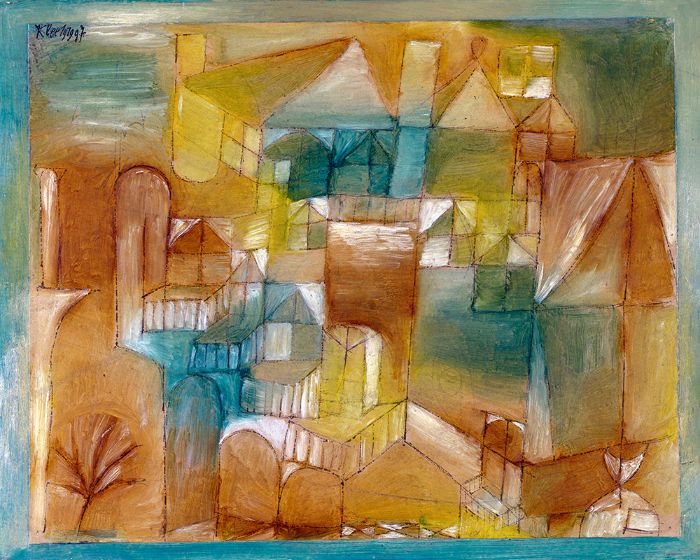 Fasçsade brown-green  by Paul Klee