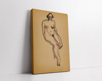 Femme nue assise by San Yu