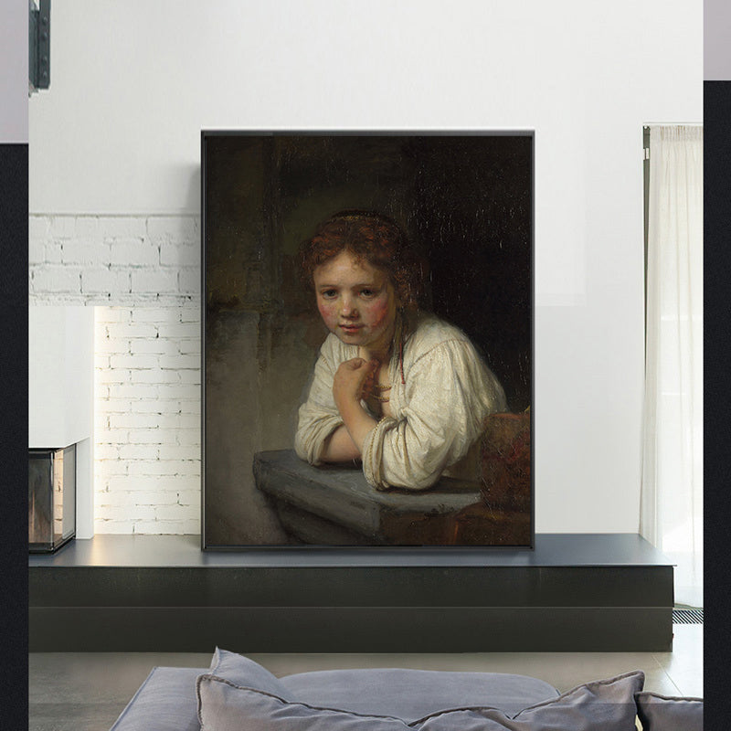 Girl At A Window by Rembrandt Harmenszoon van Rijn